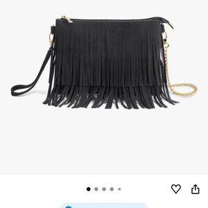 Fringe crossbody or wristlet